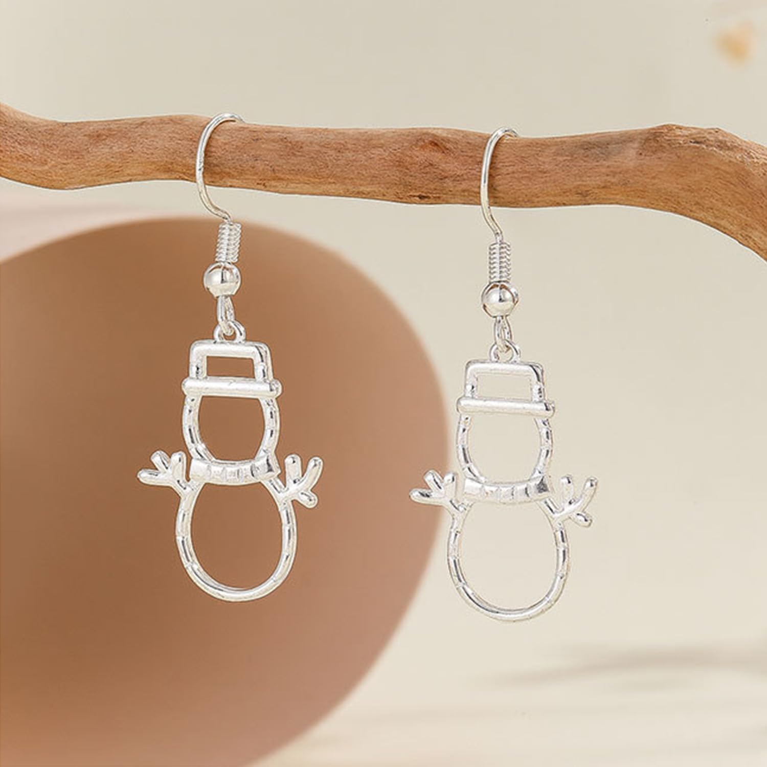 Christmas Earrings for Women Christmas Snowman Earrings ChristmasSnowflake Snowman Hat Pearl Dangling Earrings Xmas Theme Earrings Jewelry for Festival New Year Party - 我的商店我的商店我的商店