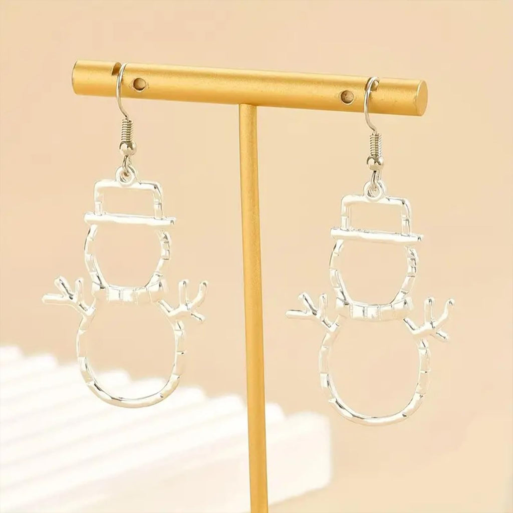 Christmas Earrings for Women Christmas Snowman Earrings ChristmasSnowflake Snowman Hat Pearl Dangling Earrings Xmas Theme Earrings Jewelry for Festival New Year Party - 我的商店我的商店我的商店