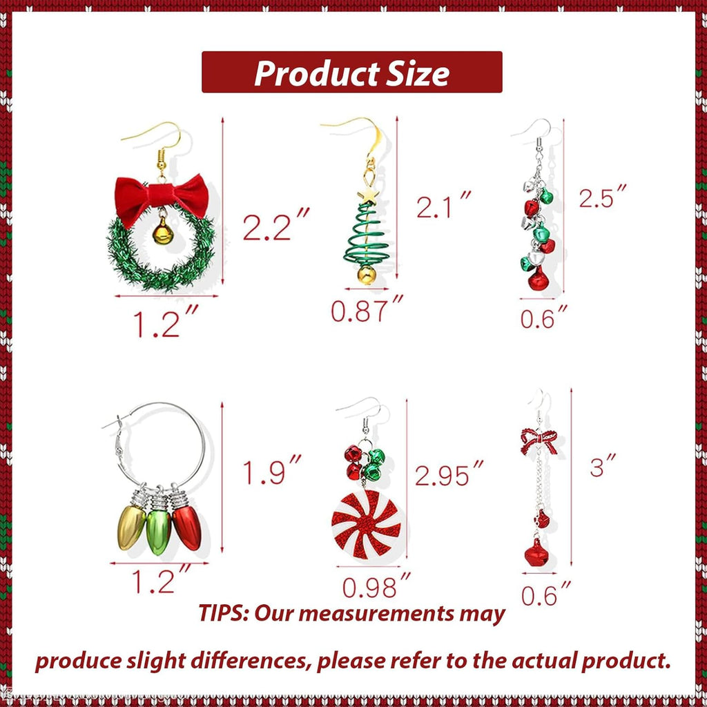 Christmas Earrings for Women Christmas Tree Dangle Earrings Snowflake Santa Candy Cane Snowman Penguin Earrings Holiday Winter Earrings Christmas Stocking Stuffers Gifts - 我的商店我的商店我的商店