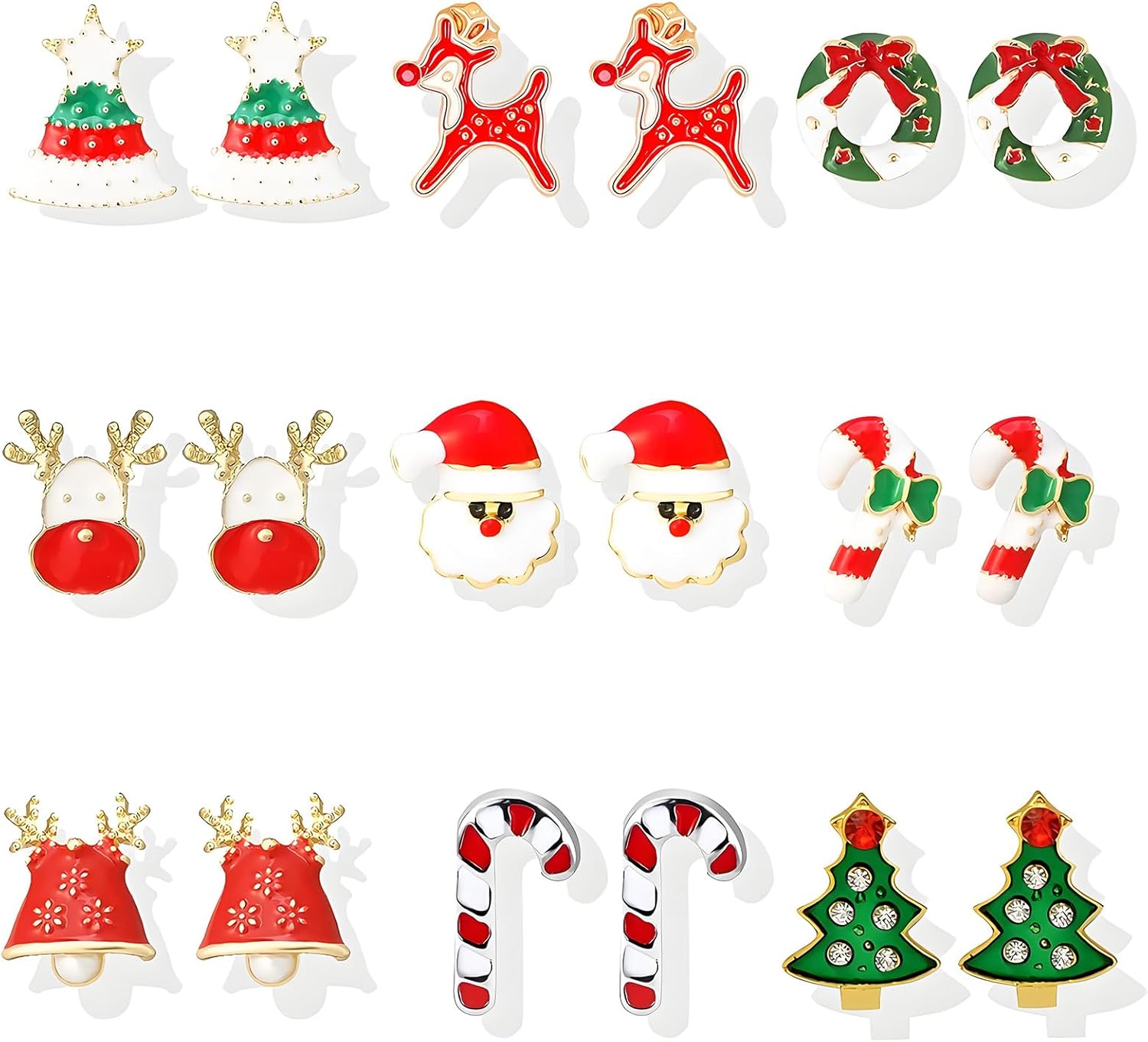 Christmas Earrings for Women Christmas Tree Dangle Earrings Snowflake Santa Candy Cane Snowman Penguin Earrings Holiday Winter Earrings Christmas Stocking Stuffers Gifts - 我的商店我的商店我的商店