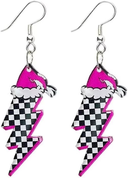 Christmas Earrings For Women Creative Fun Skeleton Star Christmas Tree Gingerbread Man Acrylic Earrings Holiday Jewelry Gifts - 我的商店我的商店我的商店