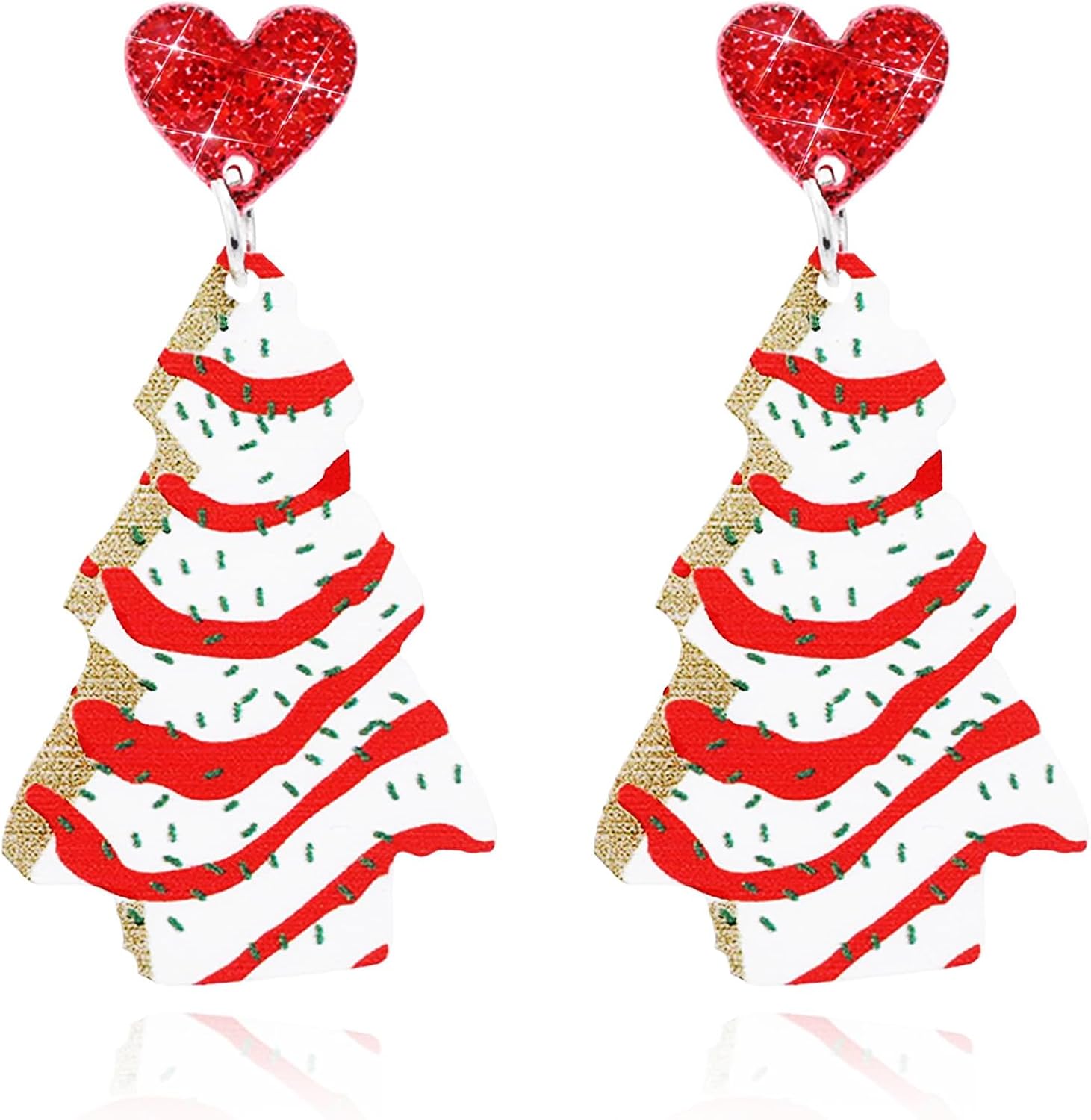 Christmas Earrings for Women | Cute Christmas Tree Cake Shape Earring, Holiday Gifts for Women | Christmas Decorations Clearance - 我的商店我的商店我的商店