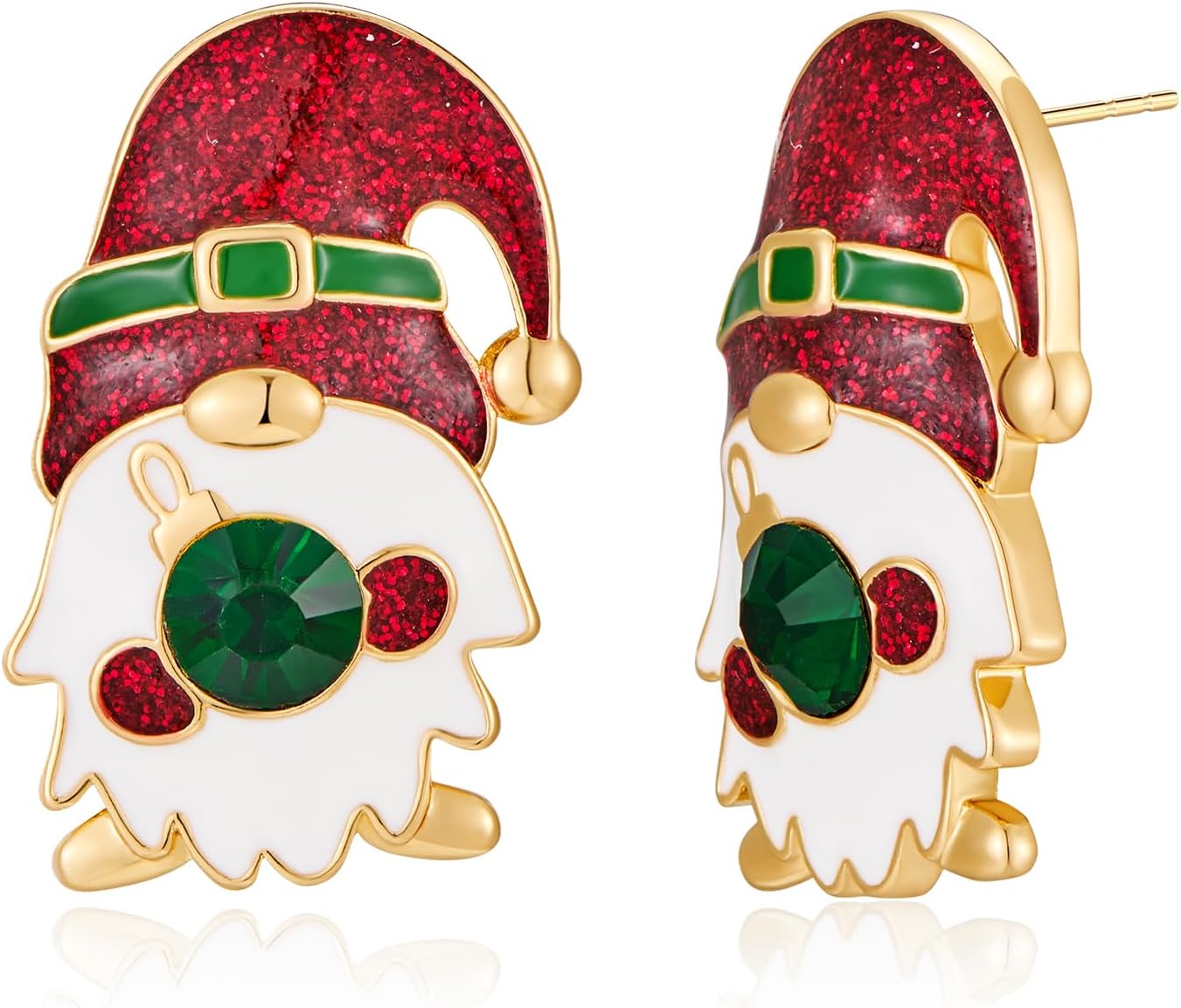 Christmas Earrings for Women, Cute Christmas Tree Earrings Dainty Gold Plated Reindeer Snowflake Light Bulb Dangle Earrings Hypoallergenic Xmas Earrings Trendy Chirstmas Jewelry for Women - 我的商店我的商店我的商店