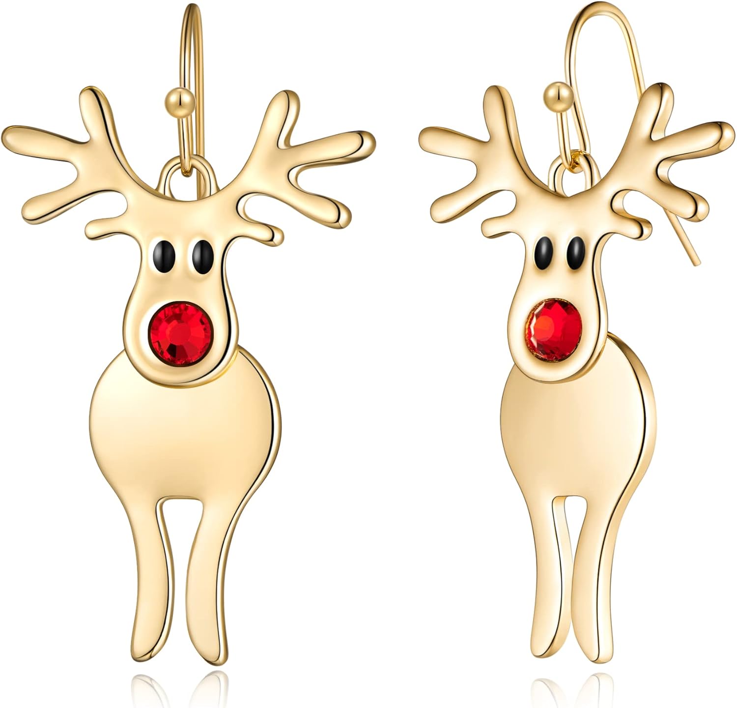 Christmas Earrings for Women, Cute Christmas Tree Earrings Dainty Gold Plated Reindeer Snowflake Light Bulb Dangle Earrings Hypoallergenic Xmas Earrings Trendy Chirstmas Jewelry for Women - 我的商店我的商店我的商店