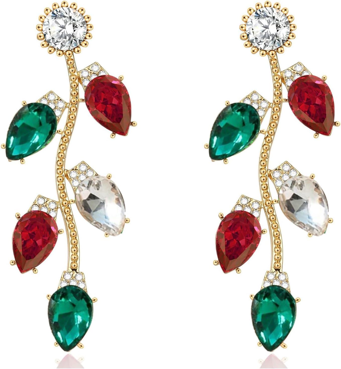 Christmas Earrings for Women Cute Christmas Tree Earrings Reindeer Light Bulb Dangle Earrings Hypoallergenic Xmas Earrings Trendy Chirstmas Jewelry for Women - 我的商店我的商店我的商店