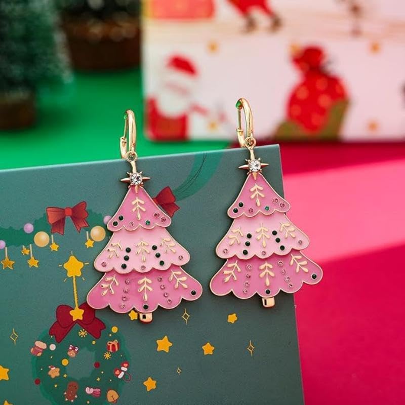 Christmas Earrings for Women Cute Christmas Tree Earrings Reindeer Light Bulb Dangle Earrings Hypoallergenic Xmas Earrings Trendy Chirstmas Jewelry for Women - 我的商店我的商店我的商店