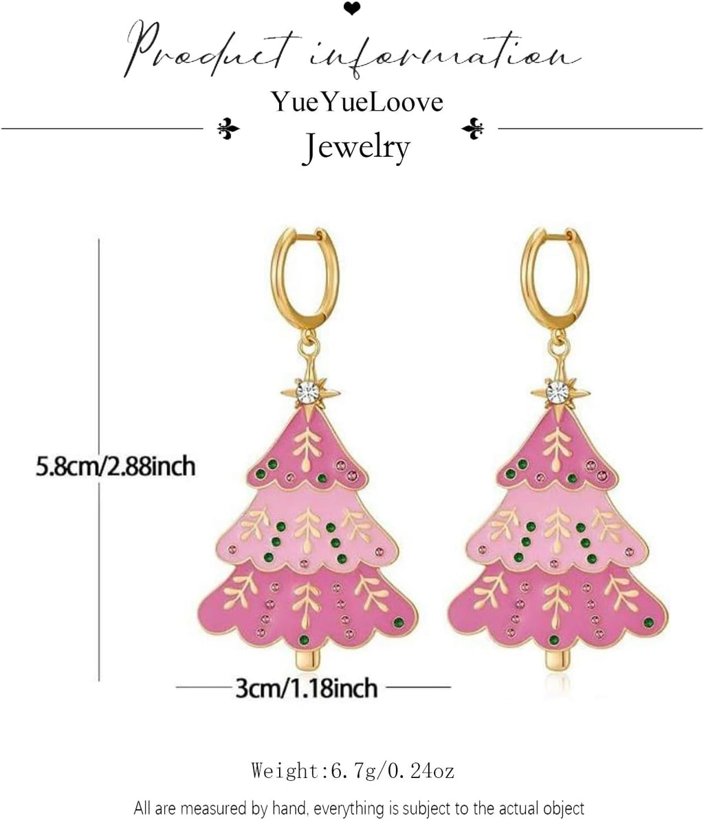 Christmas Earrings for Women Cute Christmas Tree Earrings Reindeer Light Bulb Dangle Earrings Hypoallergenic Xmas Earrings Trendy Chirstmas Jewelry for Women - 我的商店我的商店我的商店