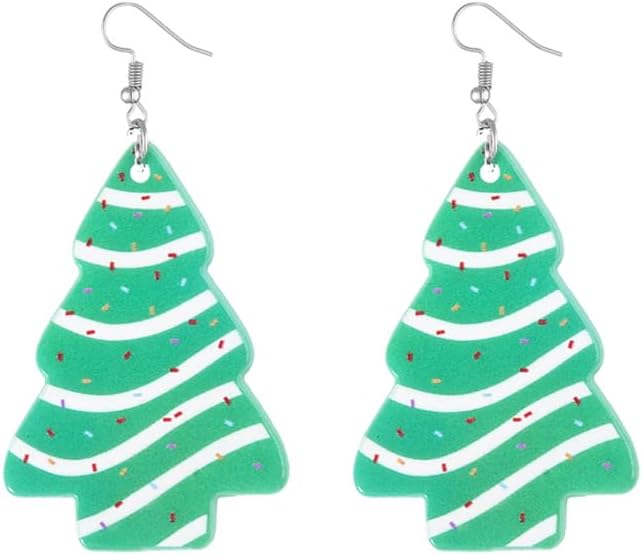 Christmas Earrings For Women Cute Colorful Acrylic Christmas Santa Claus HO HO HO Tree Gingerbread Man Dangle Drop Holiday Earrings Decoration Christmas Jewelry Gifts - 我的商店我的商店我的商店