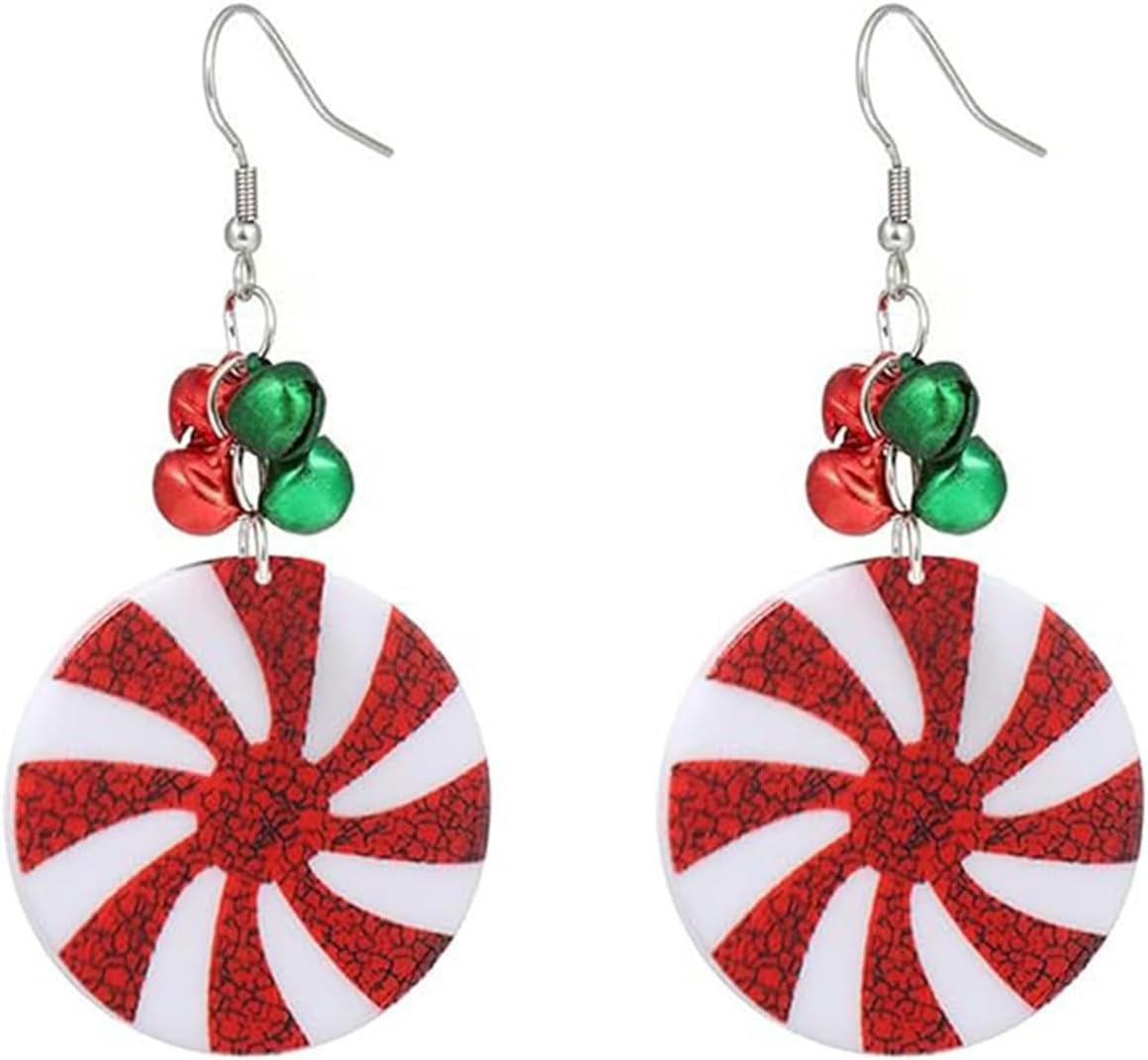 Christmas Earrings For Women Cute Colorful Acrylic Christmas Santa Claus HO HO HO Tree Gingerbread Man Dangle Drop Holiday Earrings Decoration Christmas Jewelry Gifts - 我的商店我的商店我的商店