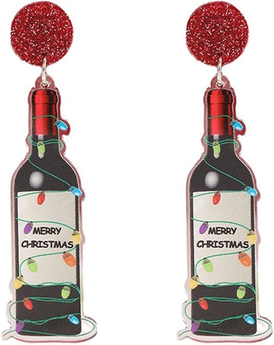 Christmas Earrings For Women Cute Colorful Acrylic Christmas Santa Claus HO HO HO Tree Gingerbread Man Dangle Drop Holiday Earrings Decoration Christmas Jewelry Gifts - 我的商店我的商店我的商店