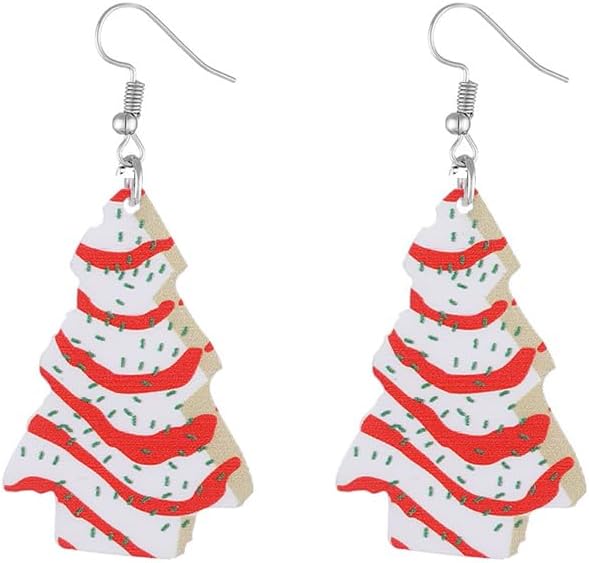Christmas Earrings For Women Cute Colorful Acrylic Christmas Santa Claus HO HO HO Tree Gingerbread Man Dangle Drop Holiday Earrings Decoration Christmas Jewelry Gifts - 我的商店我的商店我的商店