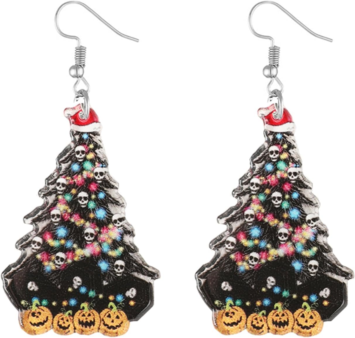 Christmas Earrings For Women Cute Colorful Acrylic Christmas Santa Claus HO HO HO Tree Gingerbread Man Dangle Drop Holiday Earrings Decoration Christmas Jewelry Gifts - 我的商店我的商店我的商店