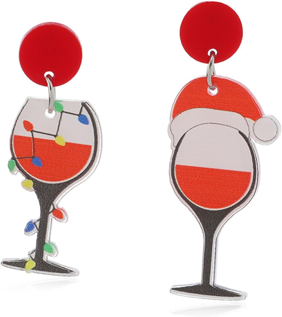 Christmas Earrings For Women Cute Colorful Acrylic Christmas Santa Claus HO HO HO Tree Gingerbread Man Dangle Drop Holiday Earrings Decoration Christmas Jewelry Gifts - 我的商店我的商店我的商店