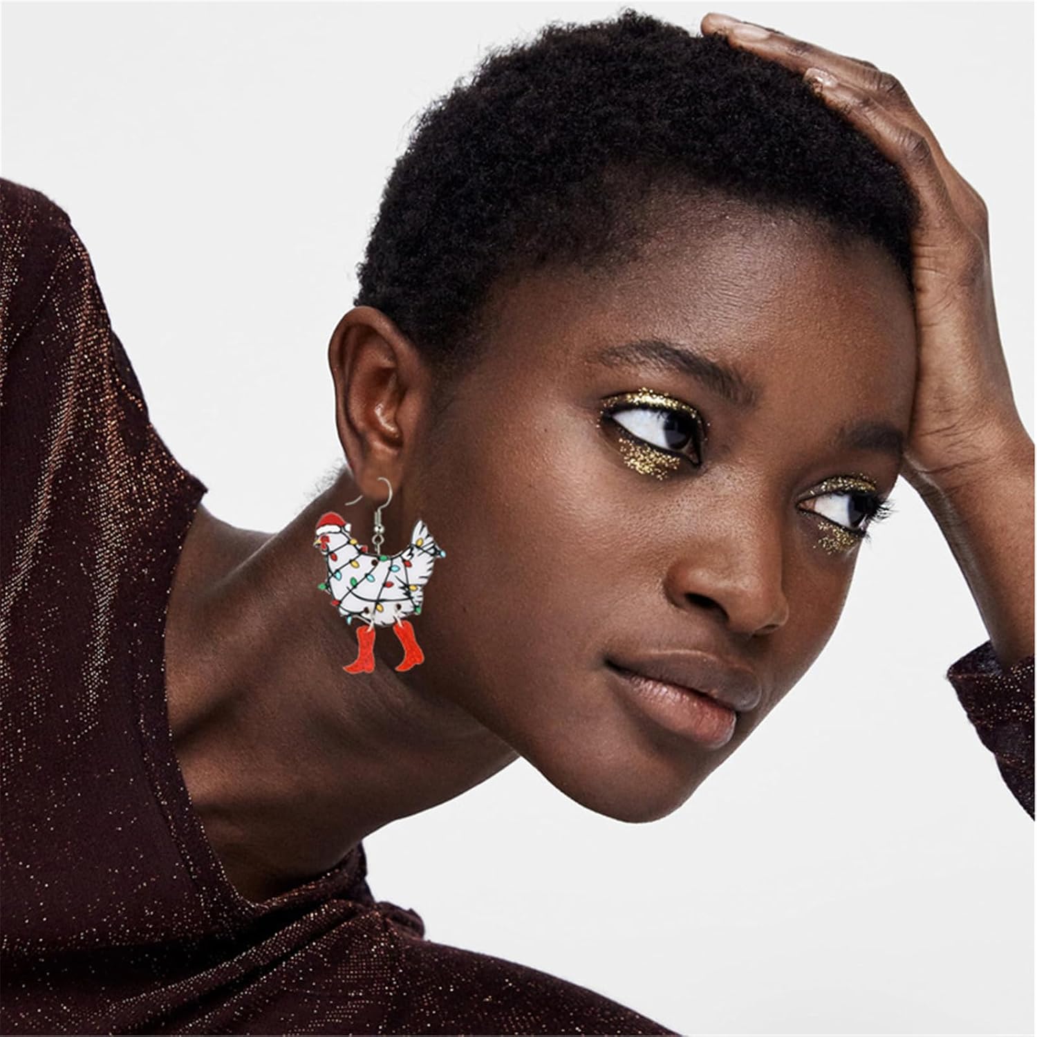 Christmas Earrings For Women Cute Colorful Acrylic Christmas Santa Claus HO HO HO Tree Gingerbread Man Dangle Drop Holiday Earrings Decoration Christmas Jewelry Gifts - 我的商店我的商店我的商店