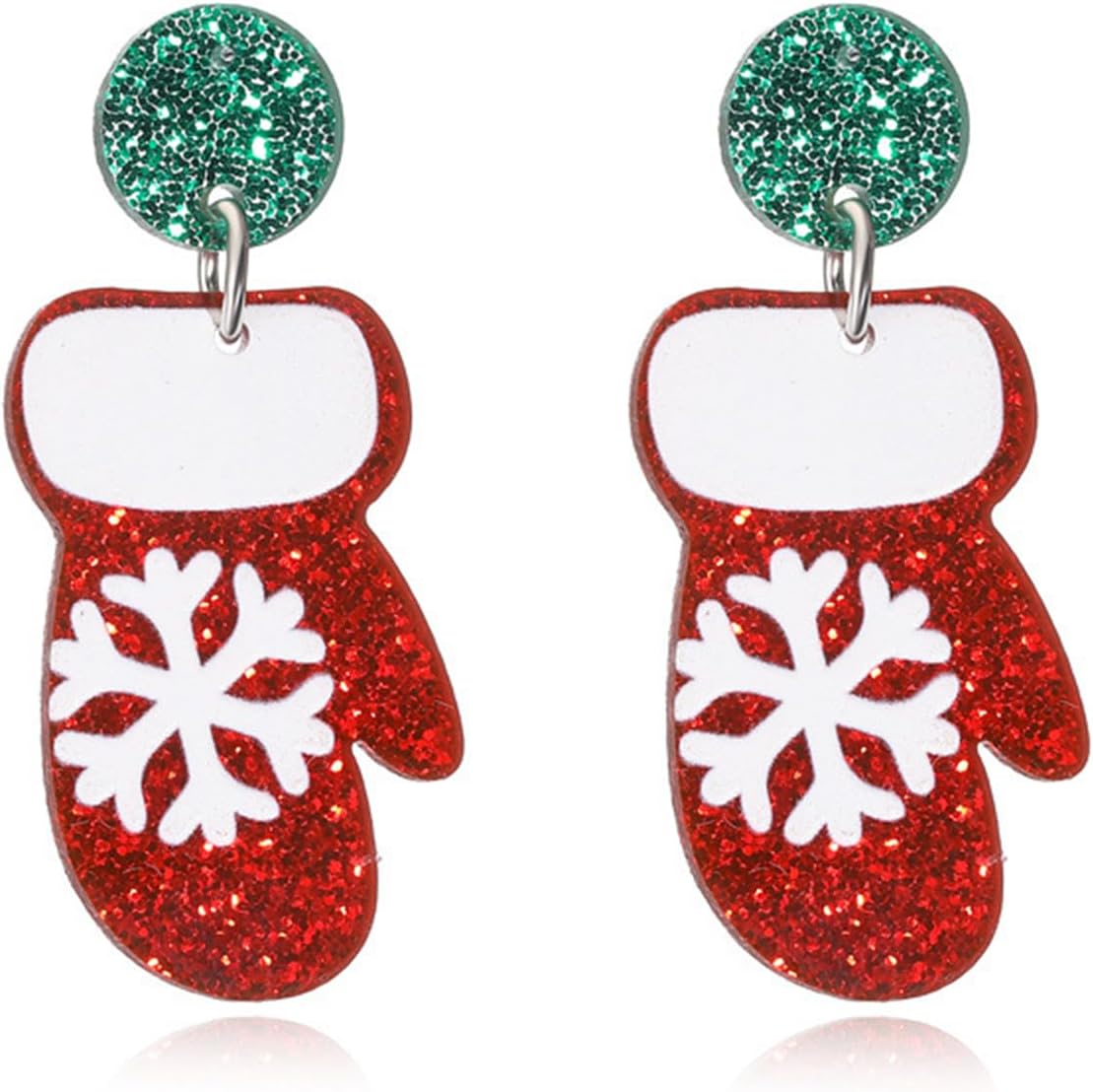 Christmas Earrings for Women Cute Colorful Acrylic Christmas Santa Claus Tree Gingerbread Man Dangle Drop Holiday Earrings Decoration Christmas Jewelry Gifts - QIAO Crystal我的商店QIAO Crystal