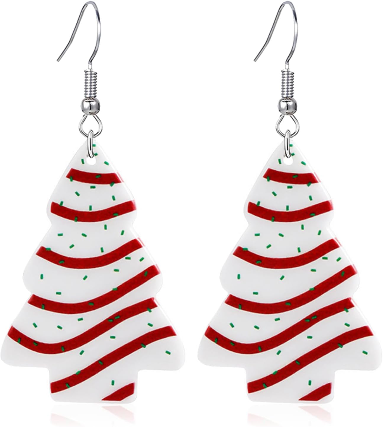 Christmas Earrings for Women Cute Colorful Acrylic Christmas Santa Claus Tree Gingerbread Man Dangle Drop Holiday Earrings Decoration Christmas Jewelry Gifts - QIAO Crystal我的商店QIAO Crystal