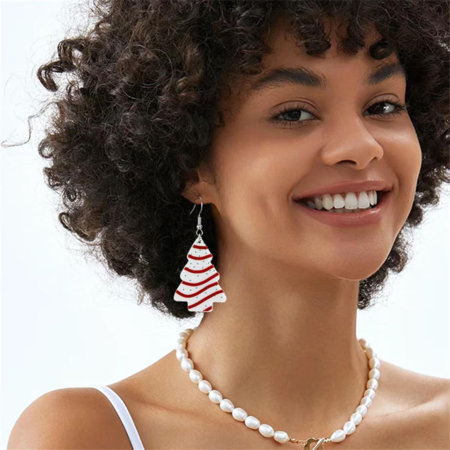 Christmas Earrings for Women Cute Colorful Acrylic Christmas Santa Claus Tree Gingerbread Man Dangle Drop Holiday Earrings Decoration Christmas Jewelry Gifts - QIAO Crystal我的商店QIAO Crystal