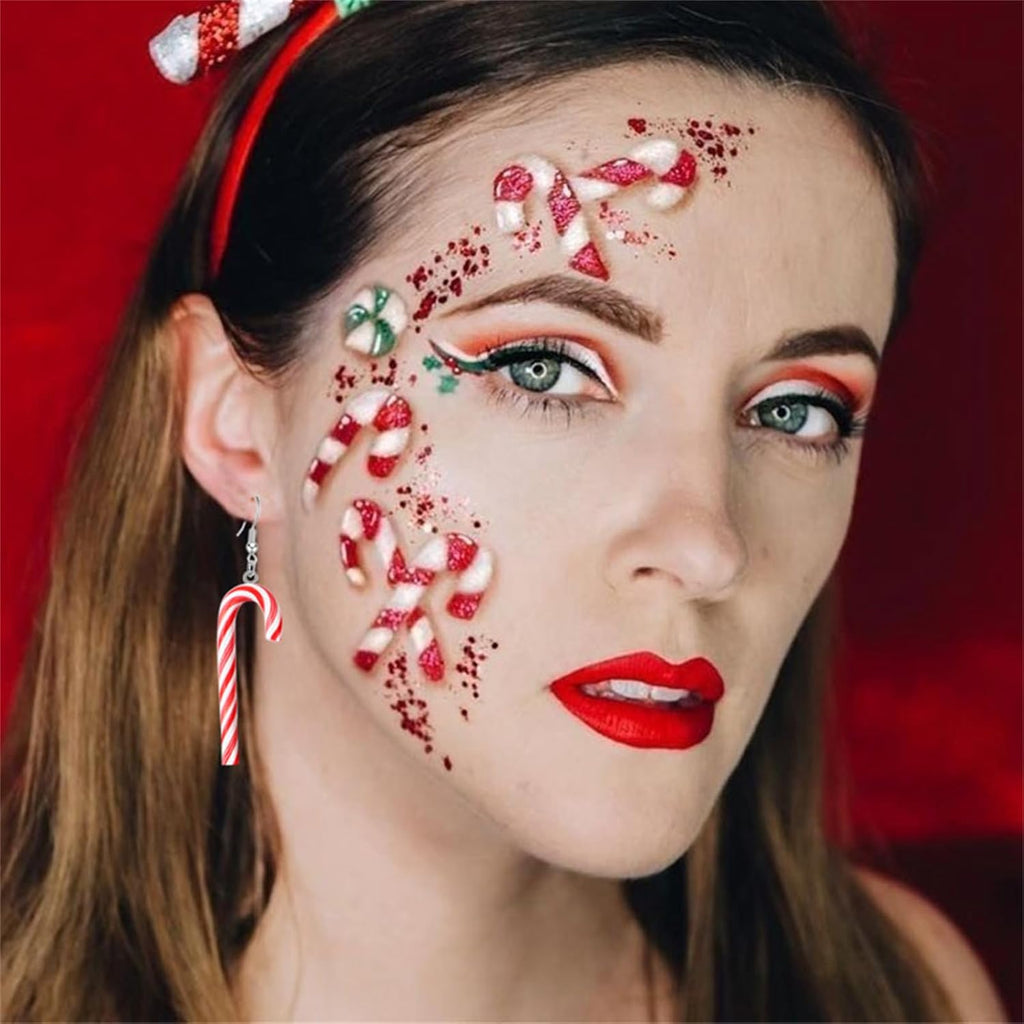 Christmas Earrings for Women Cute Fawn Charm Earrings Acrylic Fashion Christmas Tree Cat Dinosaur Funny Earrings Xmas Party Favors Decor Accessories - 我的商店我的商店我的商店