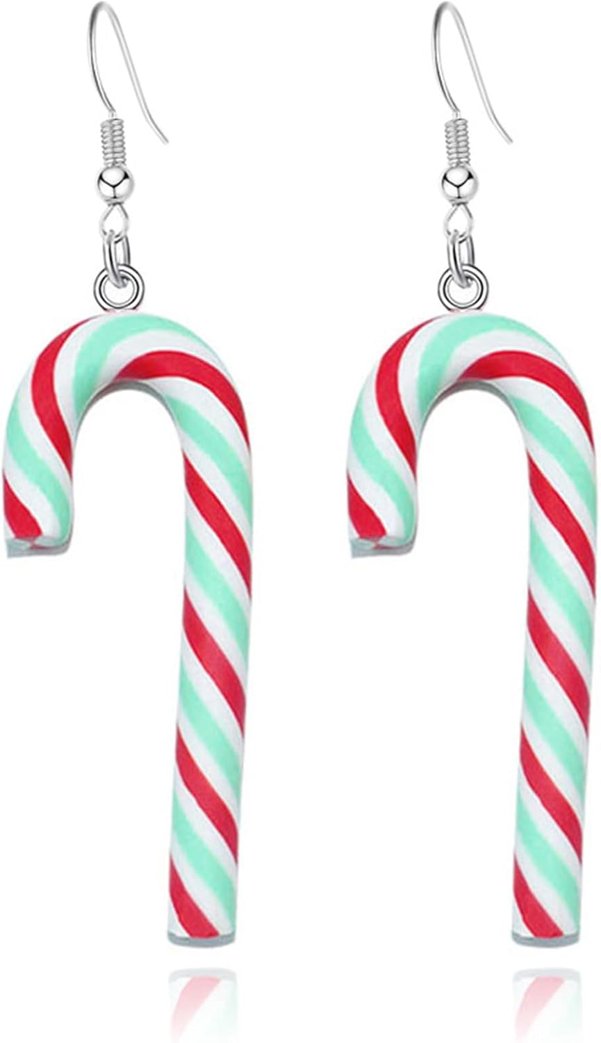 Christmas Earrings for Women Cute Fawn Charm Earrings Acrylic Fashion Christmas Tree Cat Dinosaur Funny Earrings Xmas Party Favors Decor Accessories - 我的商店我的商店我的商店