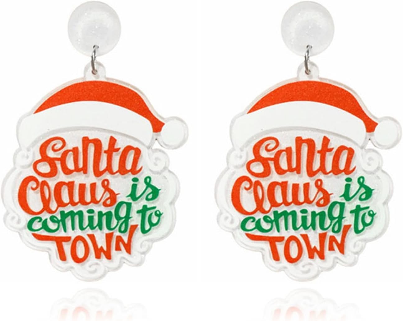 Christmas Earrings for Women Cute Fawn Charm Earrings Acrylic Fashion Christmas Tree Cat Dinosaur Funny Earrings Xmas Party Favors Decor Accessories - 我的商店我的商店我的商店