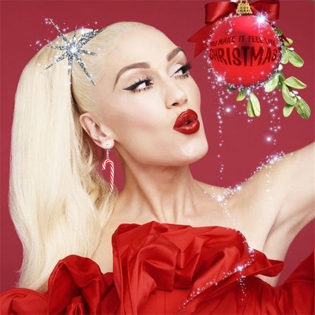 Christmas Earrings for Women Cute Fawn Charm Earrings Acrylic Fashion Christmas Tree Cat Dinosaur Funny Earrings Xmas Party Favors Decor Accessories - 我的商店我的商店我的商店