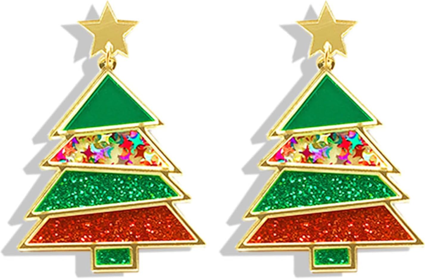 Christmas Earrings for Women Cute Fawn Charm Earrings Acrylic Fashion Christmas Tree Cat Dinosaur Funny Earrings Xmas Party Favors Decor Accessories - 我的商店我的商店我的商店