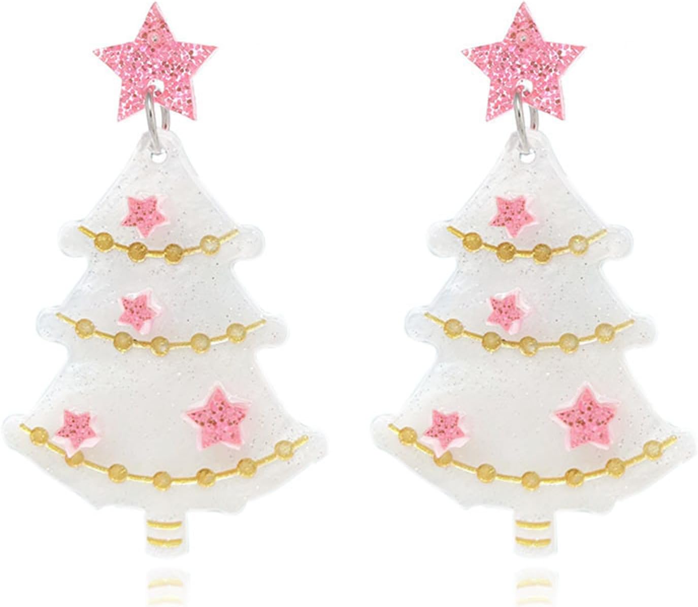 Christmas Earrings for Women Cute Fawn Charm Earrings Acrylic Fashion Christmas Tree Cat Dinosaur Funny Earrings Xmas Party Favors Decor Accessories - 我的商店我的商店我的商店