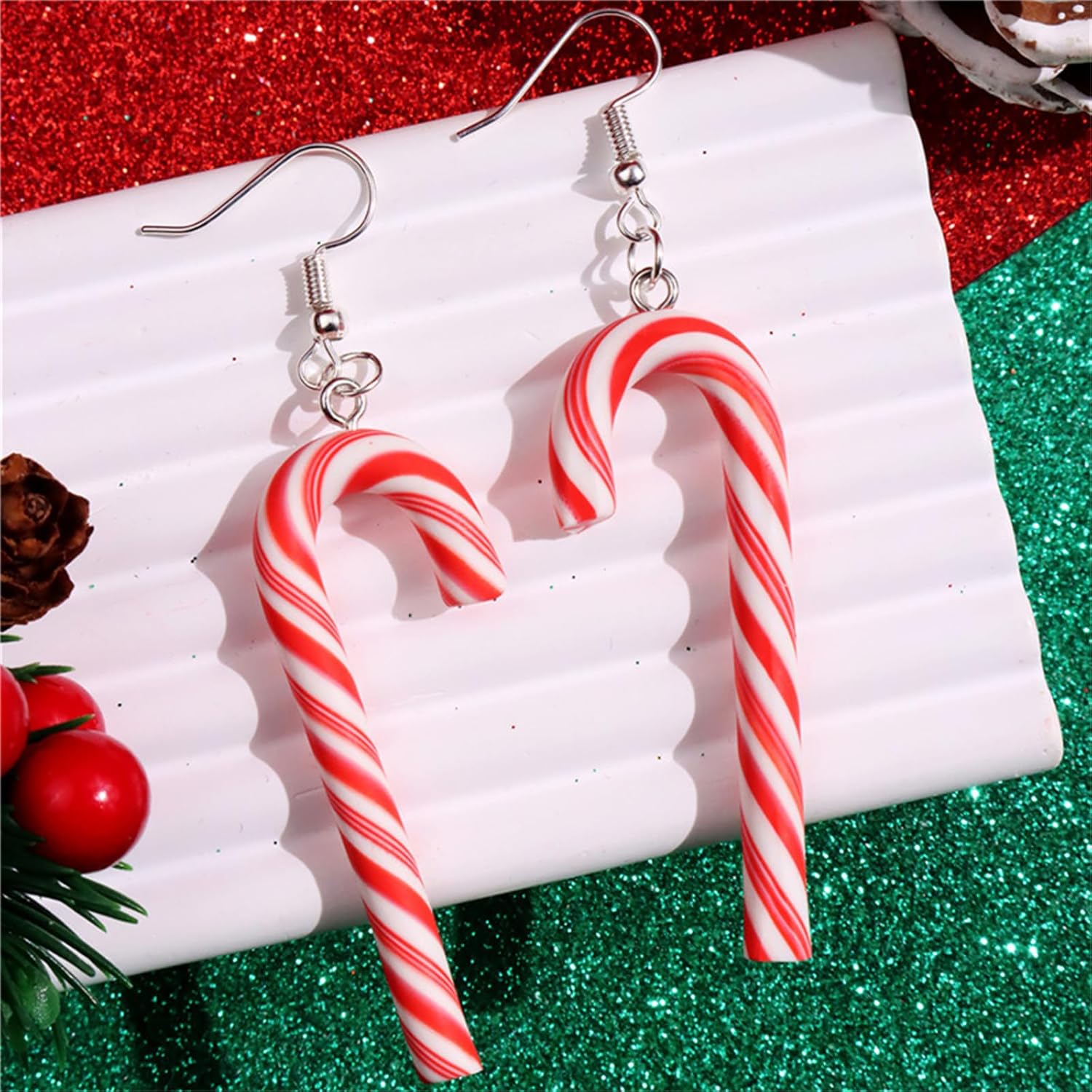 Christmas Earrings for Women Cute Fawn Charm Earrings Acrylic Fashion Christmas Tree Cat Dinosaur Funny Earrings Xmas Party Favors Decor Accessories - 我的商店我的商店我的商店