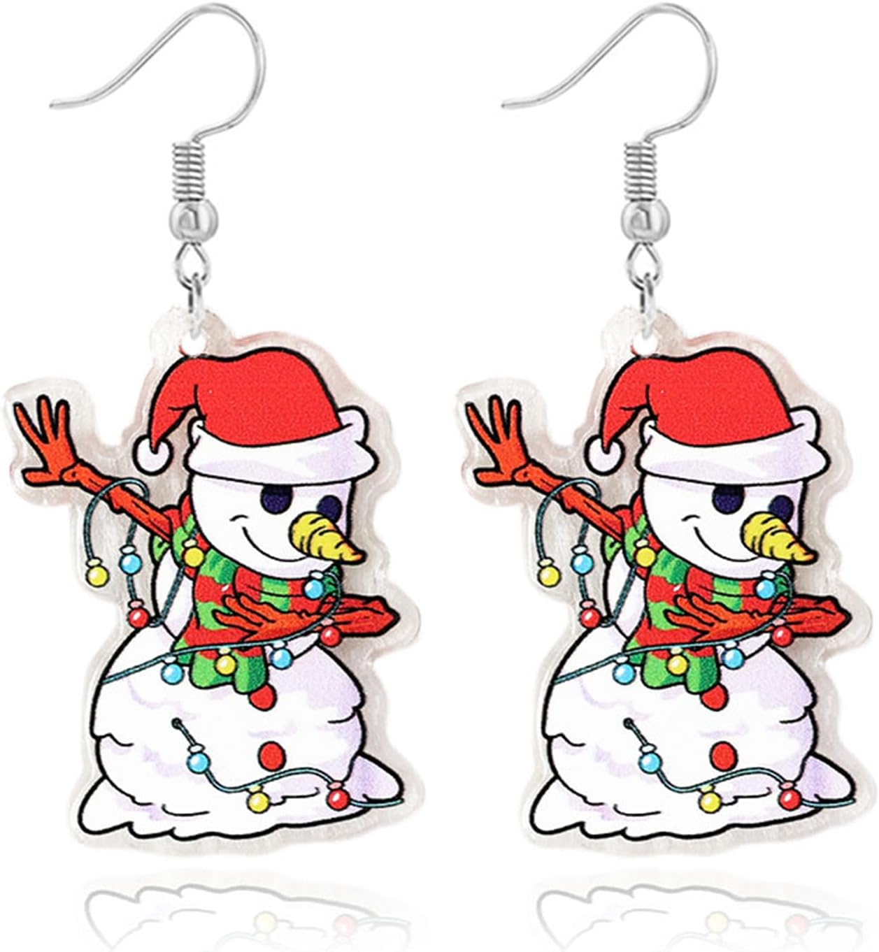 Christmas Earrings for Women Cute Fawn Charm Earrings Acrylic Fashion Christmas Tree Cat Dinosaur Funny Earrings Xmas Party Favors Decor Accessories - 我的商店我的商店我的商店