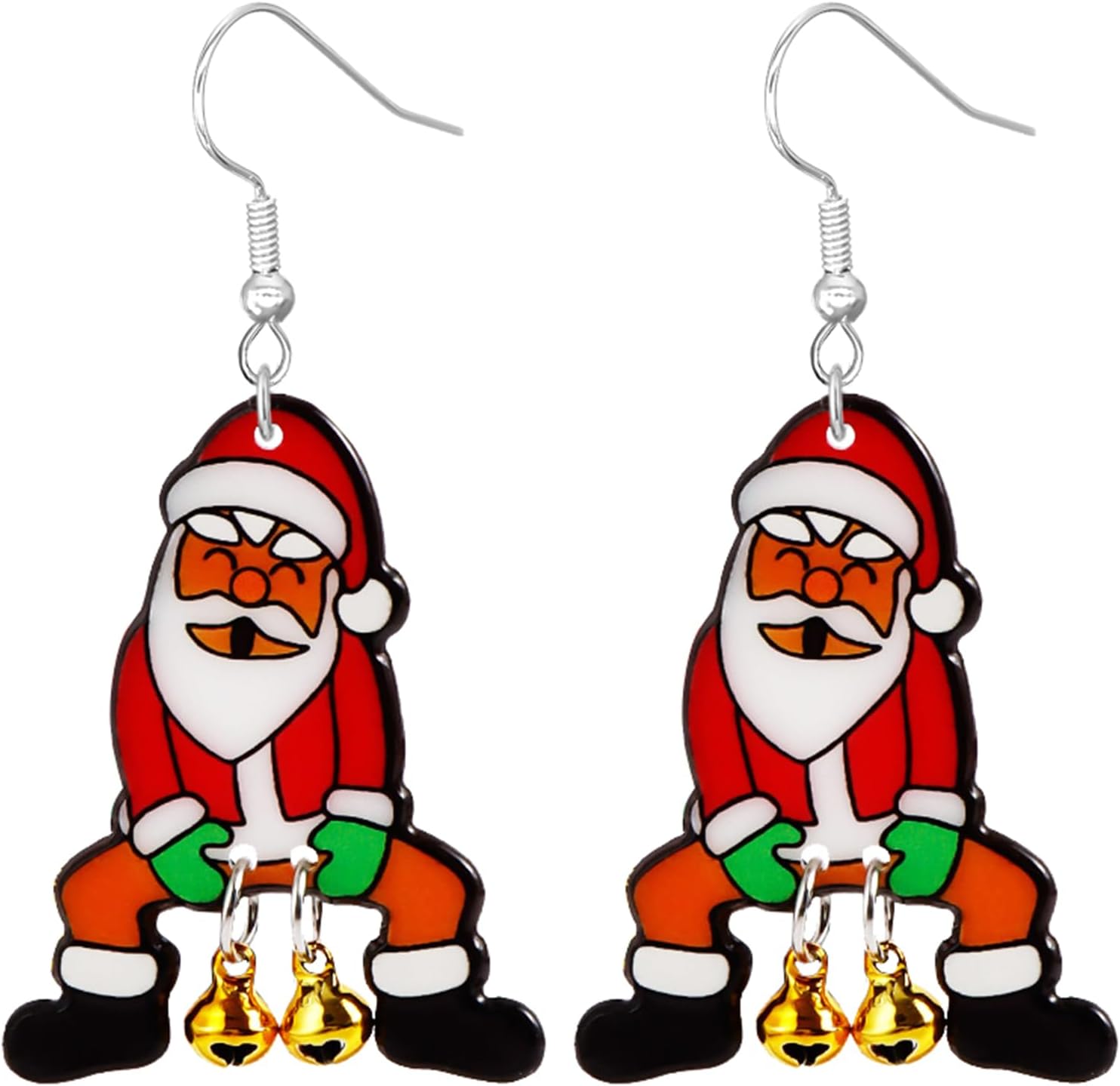 Christmas Earrings for Women Cute Funny Acrylic Christmas Santa Claus Tree Cat Dinosaur Earrings Xmas New Year Party Holiday Earring - 我的商店我的商店我的商店