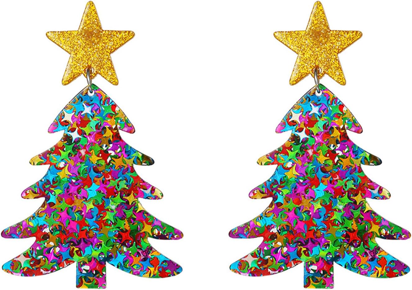 Christmas Earrings for Women Cute Funny Acrylic Christmas Santa Claus Tree Cat Dinosaur Earrings Xmas New Year Party Holiday Earring - 我的商店我的商店我的商店