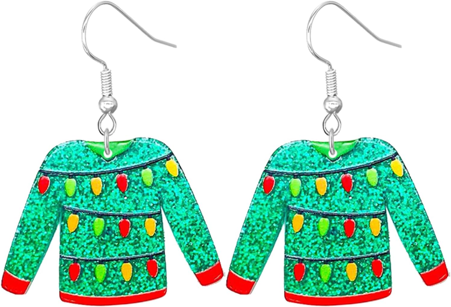 Christmas Earrings for Women Cute Funny Acrylic Christmas Santa Claus Tree Cat Dinosaur Earrings Xmas New Year Party Holiday Earring - 我的商店我的商店我的商店