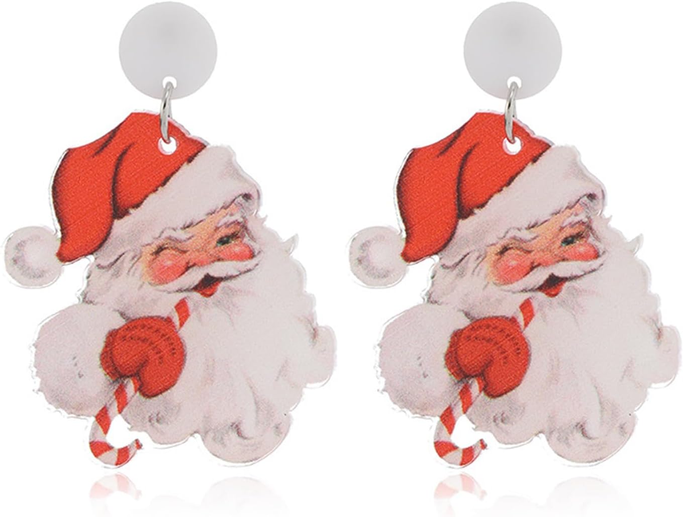 Christmas Earrings for Women Cute Handmade Acrylic Lightweight Colorful Christmas Gingerbread Man Candy Cane Tree Cake Jingle Bell Santa Claus Reindeer Dangle Drop Holiday Earrings Xmas Merry Christmas Jewelry Gifts - 我的商店我的商店我的商店