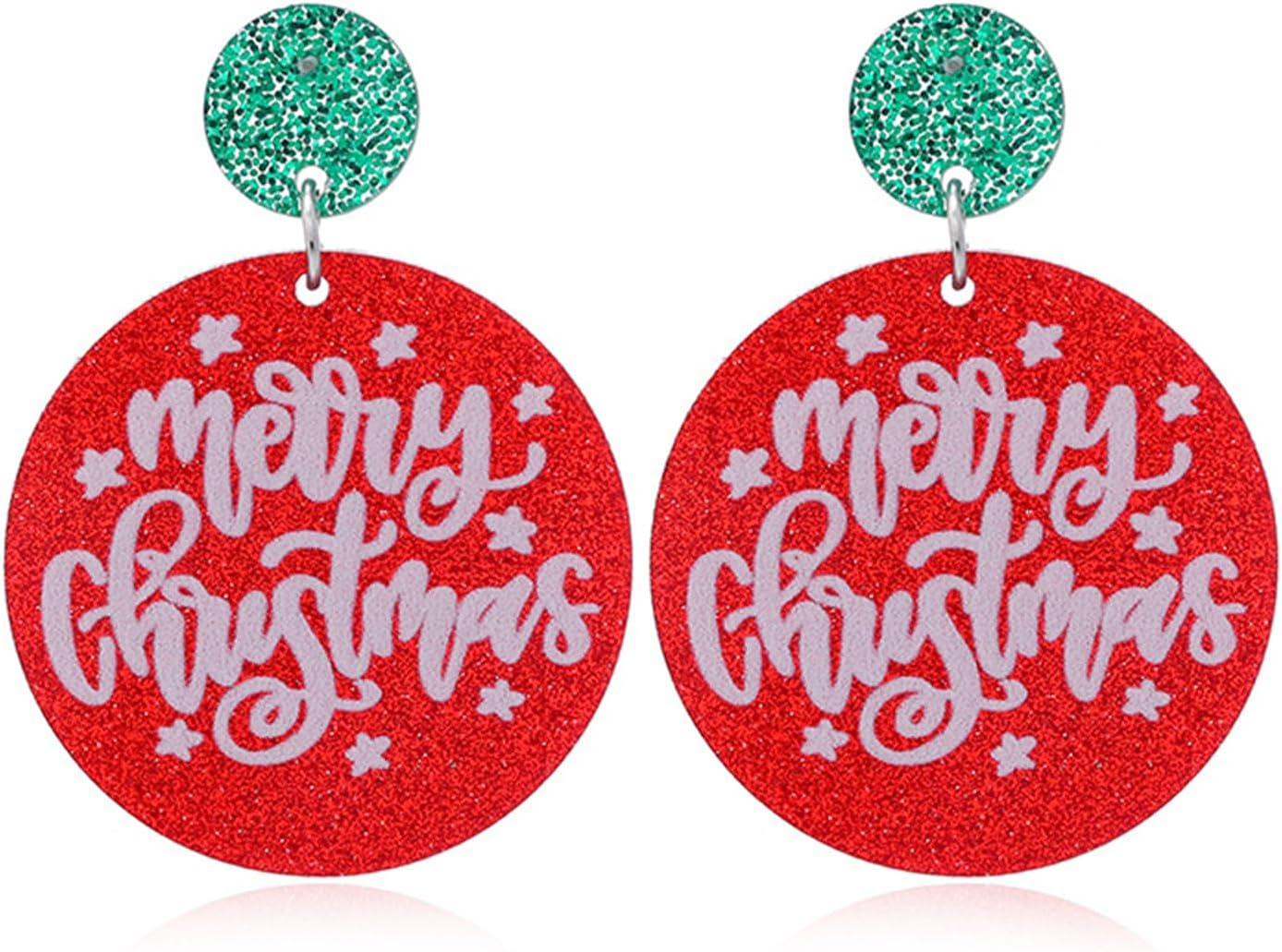 Christmas Earrings for Women Cute Handmade Acrylic Lightweight Colorful Christmas Gingerbread Man Candy Cane Tree Cake Jingle Bell Santa Claus Reindeer Dangle Drop Holiday Earrings Xmas Merry Christmas Jewelry Gifts - 我的商店我的商店我的商店