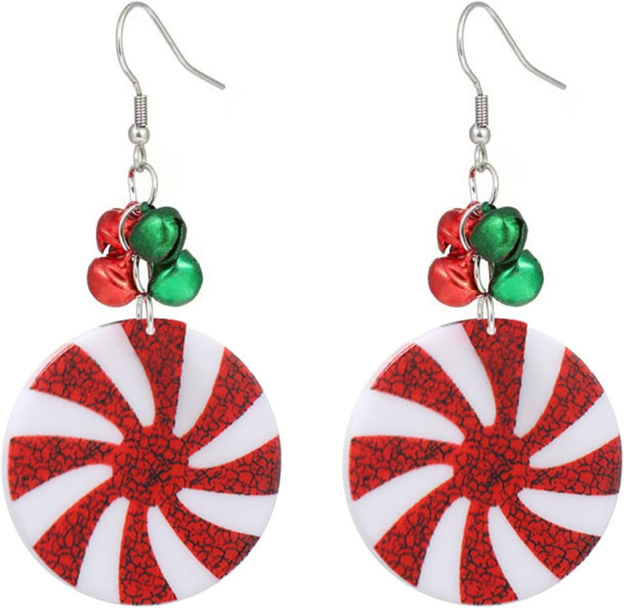 Christmas Earrings for Women Cute Handmade Acrylic Lightweight Colorful Christmas Gingerbread Man Candy Cane Tree Cake Jingle Bell Santa Claus Reindeer Dangle Drop Holiday Earrings Xmas Merry Christmas Jewelry Gifts - 我的商店我的商店我的商店