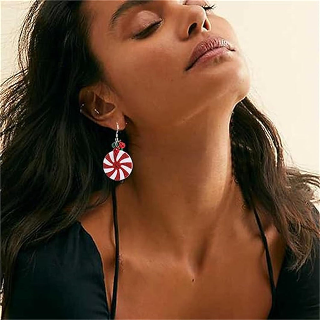 Christmas Earrings for Women Cute Handmade Acrylic Lightweight Colorful Christmas Gingerbread Man Candy Cane Tree Cake Jingle Bell Santa Claus Reindeer Dangle Drop Holiday Earrings Xmas Merry Christmas Jewelry Gifts - 我的商店我的商店我的商店