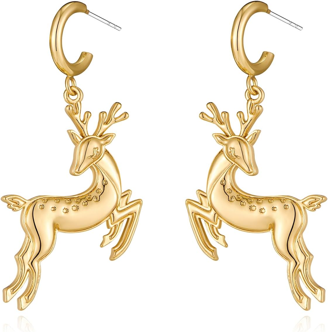 Christmas Earrings for Women Cute Reindeer Earrings Colorful Light Bulb Xmas Earrings Christmas Tree Earrings Gingerbread Deer Garland Bow Earrings Holiday Jewelry - 我的商店我的商店我的商店