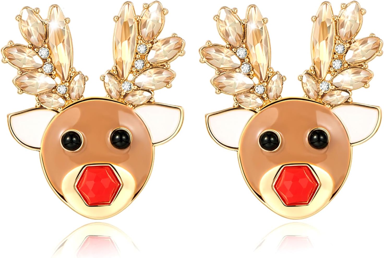 Christmas Earrings for Women Cute Reindeer Earrings Colorful Light Bulb Xmas Earrings Christmas Tree Earrings Gingerbread Deer Garland Bow Earrings Holiday Jewelry - 我的商店我的商店我的商店