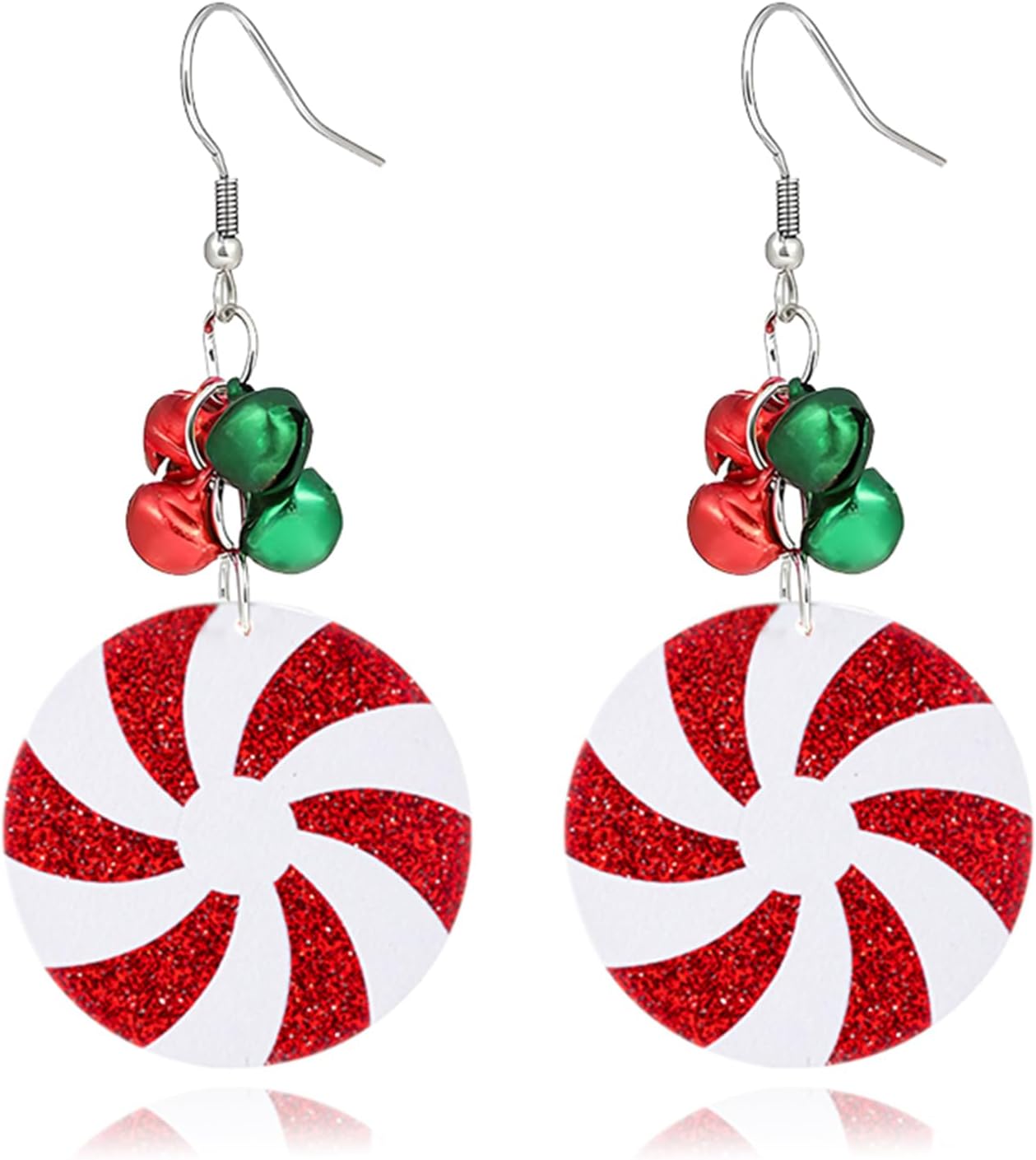 Christmas Earrings for Women Cute Sweet Reindeer Jingle Bell Bow Candy Cane Earrings Colourful Snowflake Christmas Tree Earrings Christmas Holiday Jewelry - 我的商店我的商店我的商店