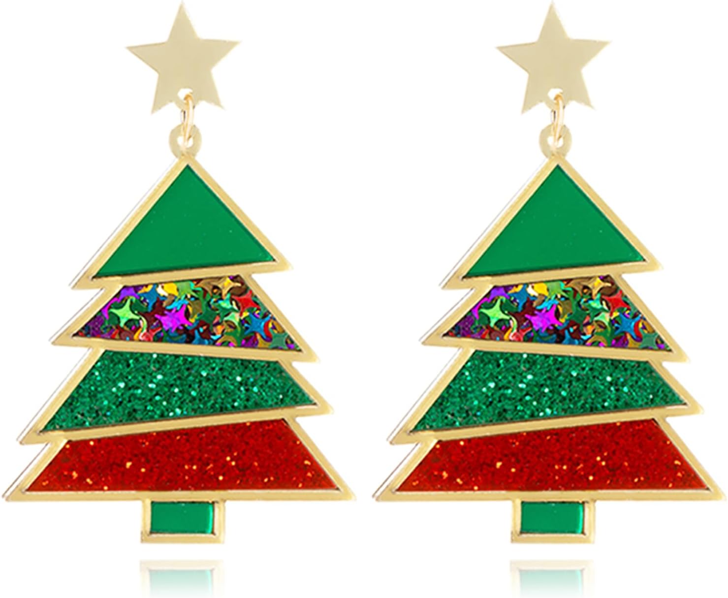 Christmas Earrings for Women Cute Sweet Reindeer Jingle Bell Bow Candy Cane Earrings Colourful Snowflake Christmas Tree Earrings Christmas Holiday Jewelry - 我的商店我的商店我的商店