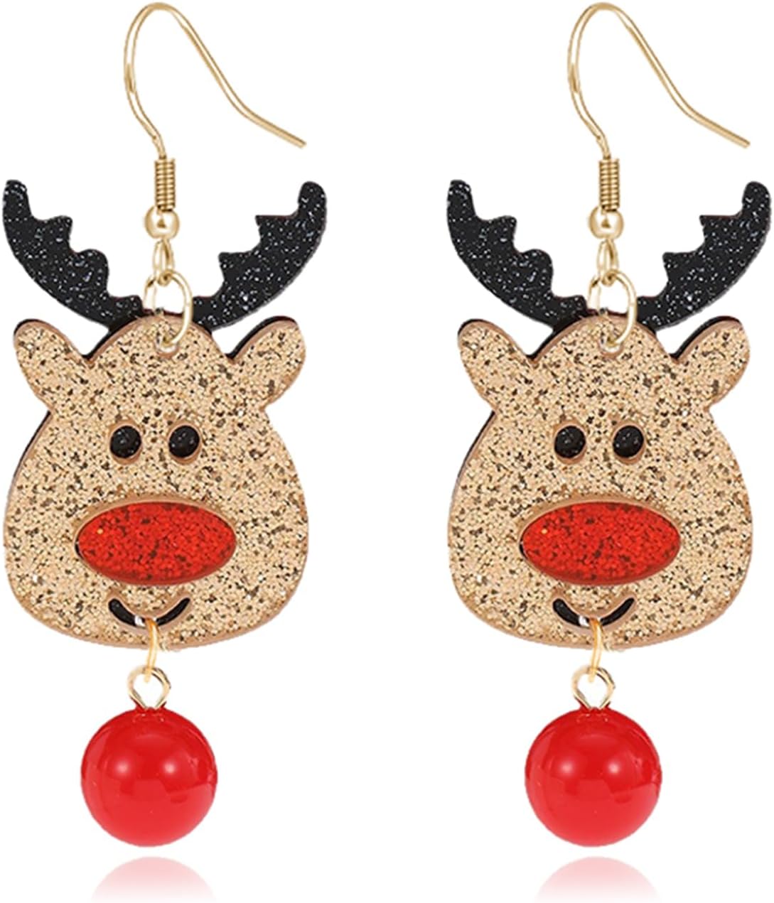 Christmas Earrings for Women Cute Sweet Reindeer Jingle Bell Bow Candy Cane Earrings Colourful Snowflake Christmas Tree Earrings Christmas Holiday Jewelry - 我的商店我的商店我的商店