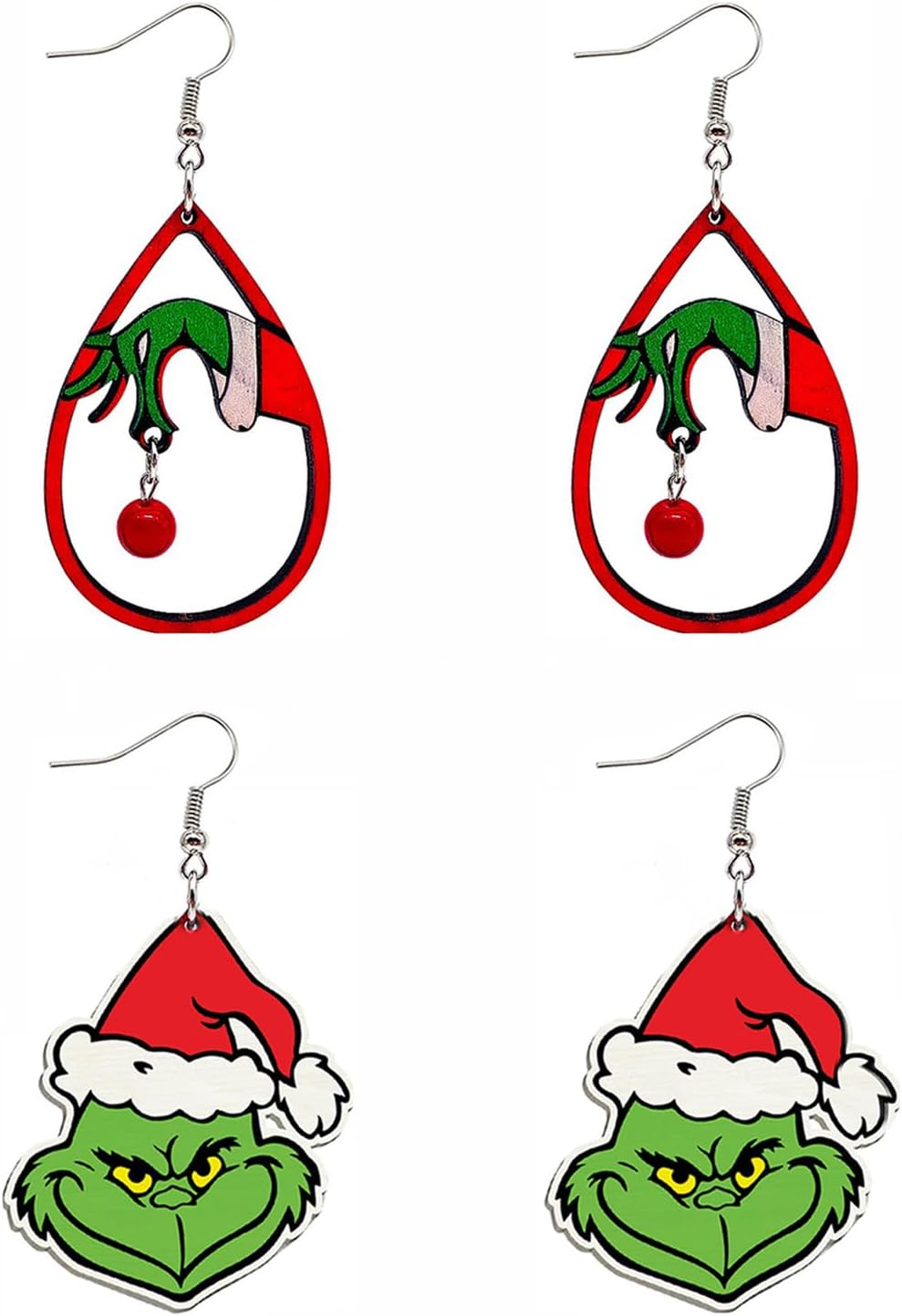 Christmas Earrings for Women Dangle Winter Fall Wood Earrings for Women Christmas Jewelry for Women Teardrop Dangle Earrings Christmas - 我的商店我的商店我的商店