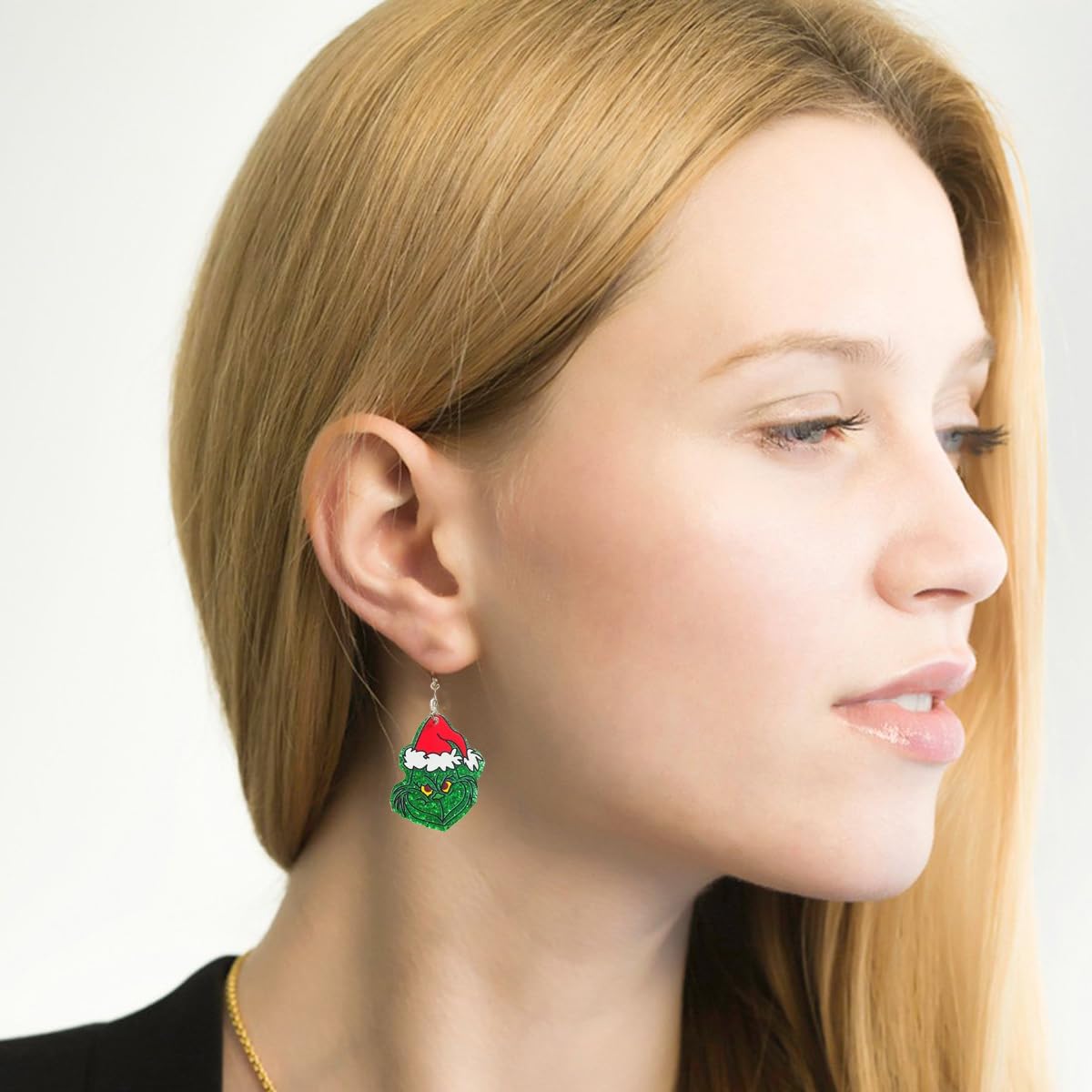 Christmas Earrings for Women, Double sided pattern Classic Stole Christmas Theme,Chrsitmas Drop Dangle Earrings Holiday New Year Christmas Jewelry Gift (Glitter) - 我的商店我的商店我的商店