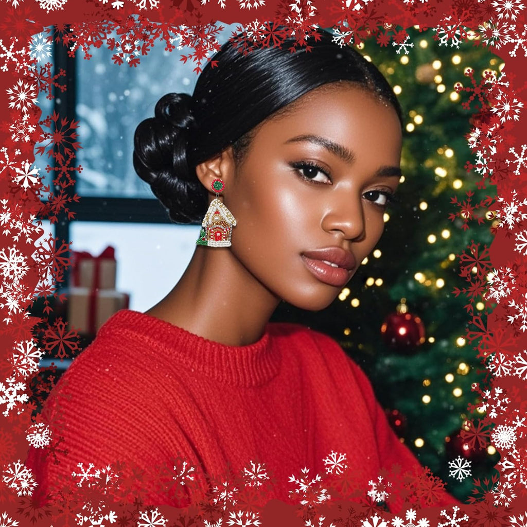 Christmas Earrings For Women, Drop Earrings Holiday Jewerly Festive Decorations Accessories - 我的商店我的商店我的商店