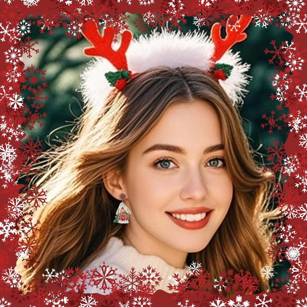 Christmas Earrings For Women, Drop Earrings Holiday Jewerly Festive Decorations Accessories - 我的商店我的商店我的商店