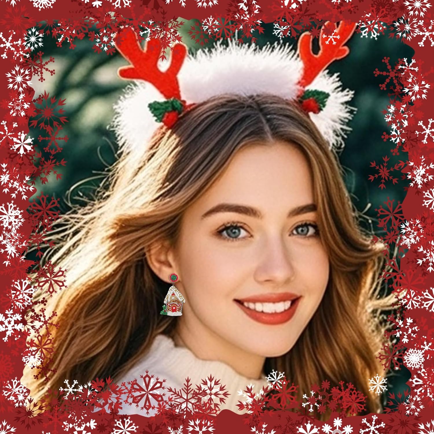 Christmas Earrings For Women, Drop Earrings Holiday Jewerly Festive Decorations Accessories - 我的商店我的商店我的商店