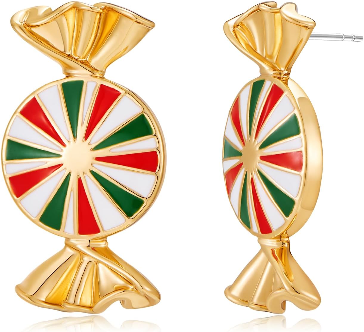 Christmas Earrings for Women - Gingerbread Man, Trees, Bow, Candy, Snowflake, Reindeer & Colorful Light Bulbs Christmas Earrings Holiday Jewelry Gifts - 我的商店我的商店我的商店