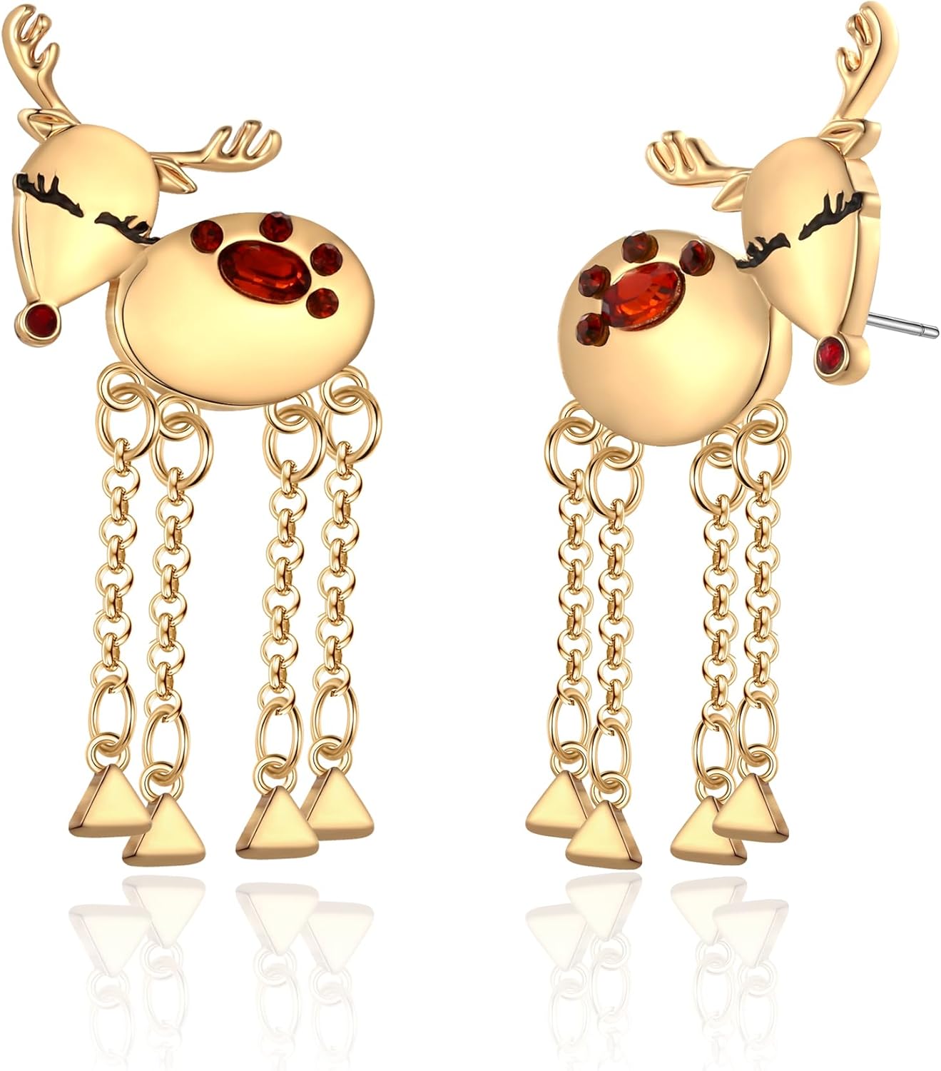 Christmas Earrings for Women - Gingerbread Man, Trees, Bow, Candy, Snowflake, Reindeer & Colorful Light Bulbs Christmas Earrings Holiday Jewelry Gifts - 我的商店我的商店我的商店