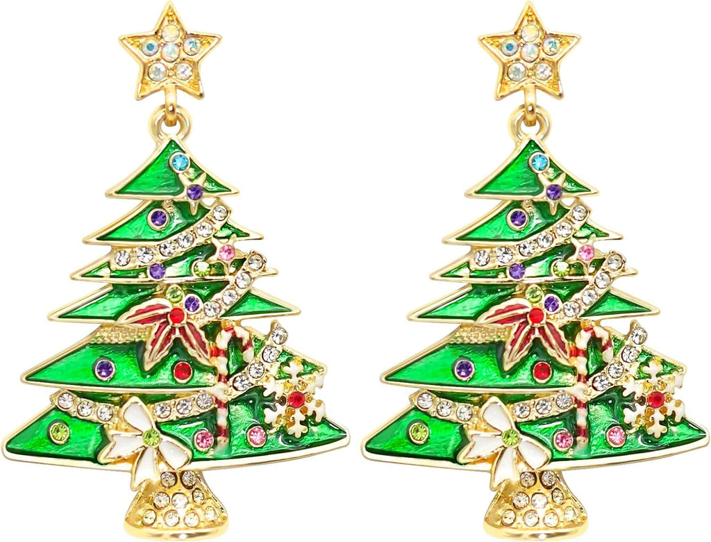 Christmas Earrings for Women Glitter Alloy Acrylic Lightweight Dangle Earrings Sparkly Merry Christmas Snowflake Xmas Holiday Jewelry Gifts Accessories - 我的商店我的商店我的商店