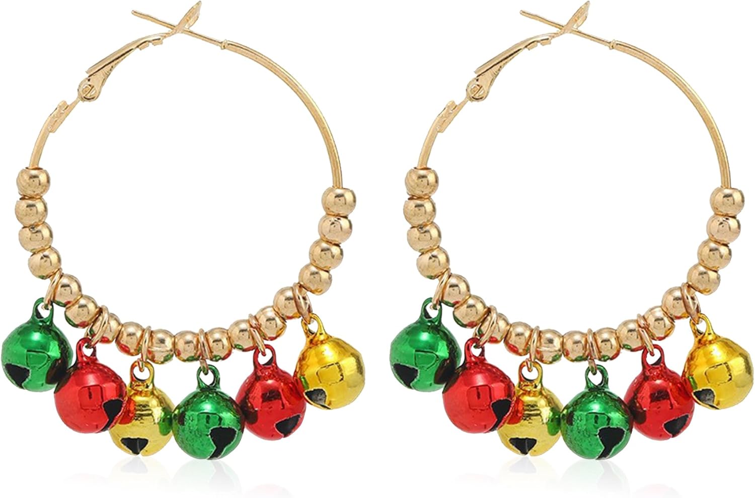 Christmas Earrings for Women Holiday Jingle Bell Bow Tree Snowflake Stars Drop Dangle Earring Party Jewelry Festival Decoration - 我的商店我的商店我的商店